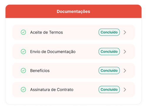 Imagem demonstrando as documentações enviadas pelo Gupy Admissão